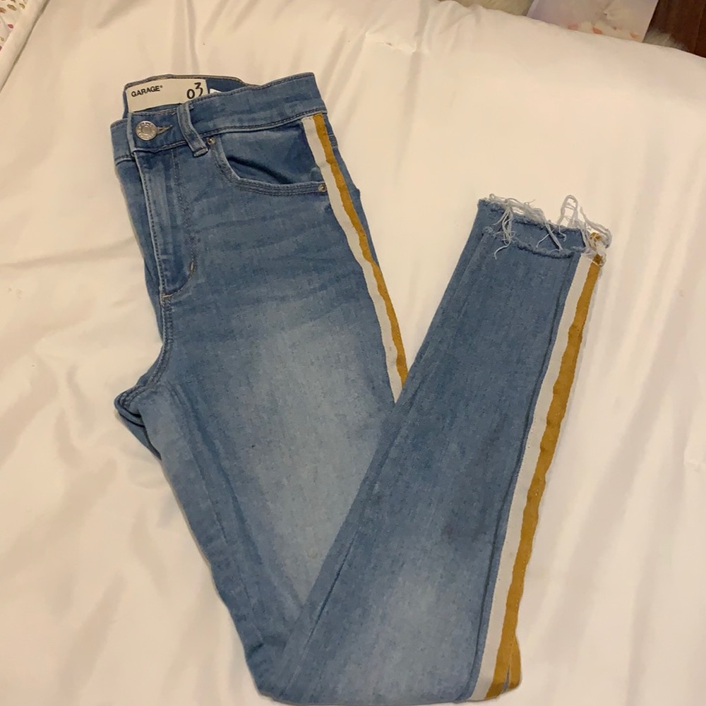 Yellow detailing Jeans
